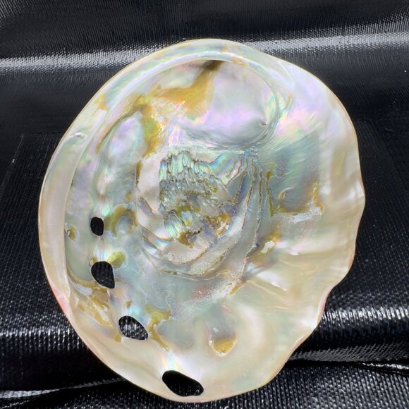 Natural Abalone Shell Large Dish Bowl Container Trinket Holder Iridescent Smooth - Picture 10 of 16